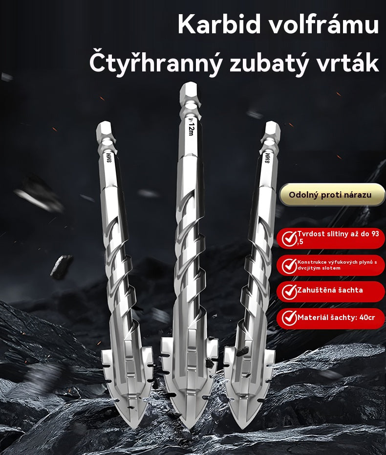 ⚡48% sleva💥🥇【3+4+5+6+8+10+12+14+16mm】Excentrický vrták 7. generace z super tvrdé wolframové oceli s vroubkovaným ostřím.Ostré, odolné a vysoce odolné proti nárazu