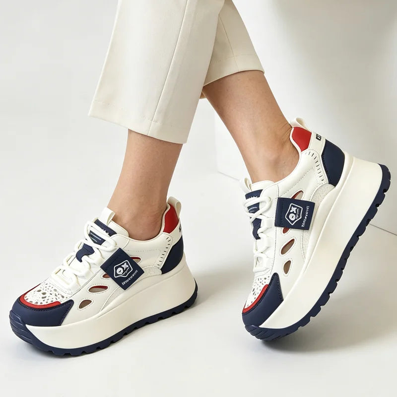 👟Ежедневни летни обувки с дишащ перфориран дизайн и дебела подметка - стилни, дишащи и супер удобни.