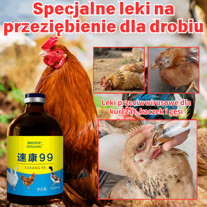 [2/4/6/8 butelek] 💊🐓🦆🕊️ Lek na ptasią grypę, utratę apetytu, biegunkę i kaszel u drobiu, kurczaków, kaczek i gęsi. 1 butelka 100 ml.