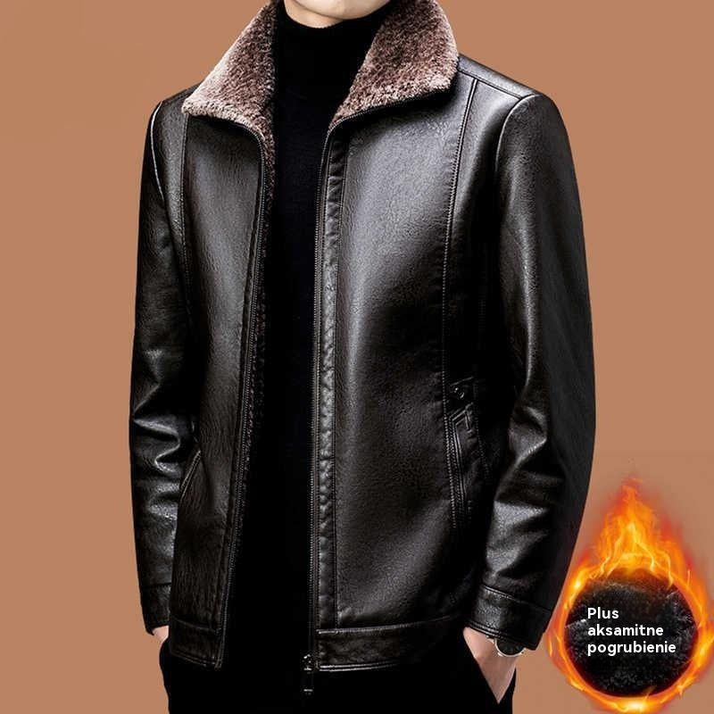 🔥⛄【Гореща разпродажба】🔥🎉【M-3XL】2025 Мъжко зимно яке от мека дебела овча кожа, ежедневен стил