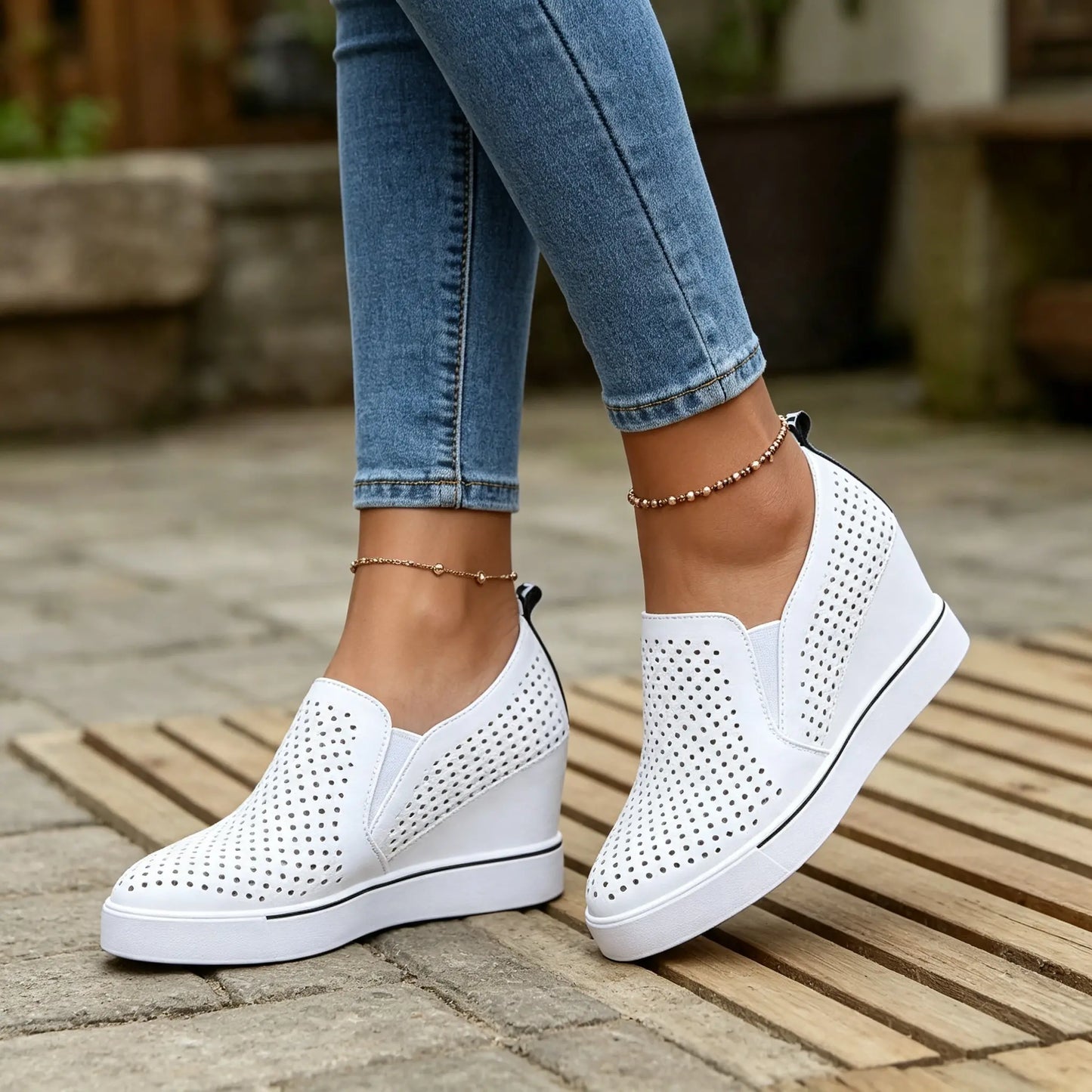 【Tallas: 34-41】🔥Nuevos zapatos casuales de verano 2026 para mujer, hechos de cuero suave, con diseño de plataforma.