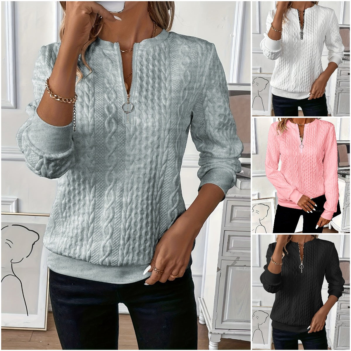 🎀✨【Jesienny nowy styl】【S-2XL】🍁🍂Modna i elegancka, swobodna, damska, dopasowana dzianinowa kurtka