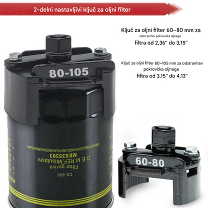 🧰🚕🔥【Plačilo ob dostavi】【60-80 mm】🚗 Nastavljiv ključ v obliki črke U za odstranjevanje avtomobilskih filtrov