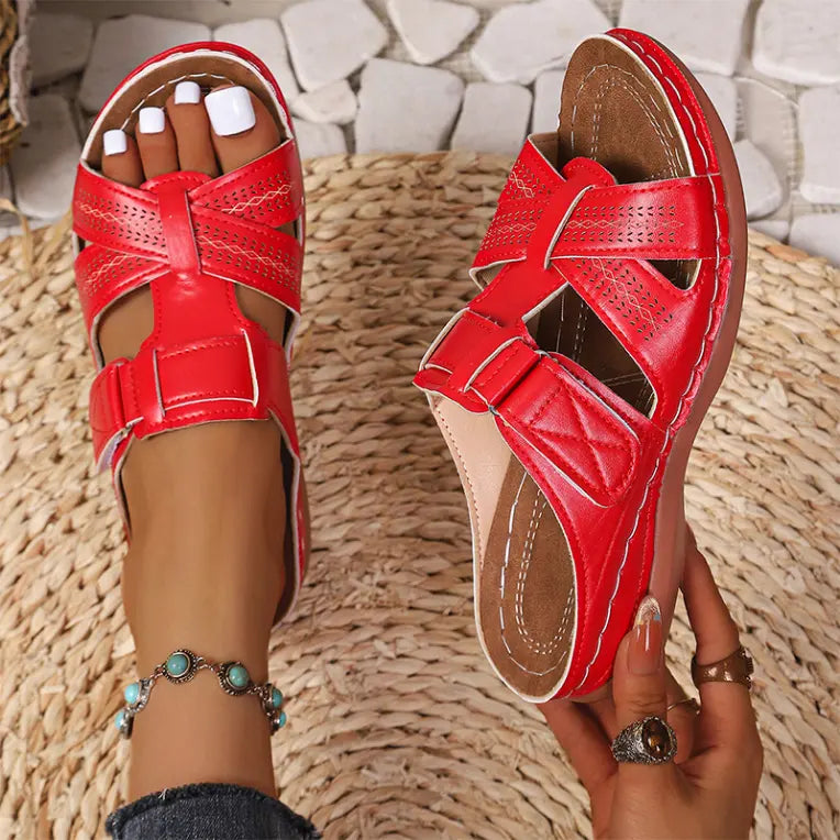 Colección de verano 2026 ✨ Pantuflas de piel auténtica con soporte plantar 👡 ¡Ultra cómodas y ajustables!