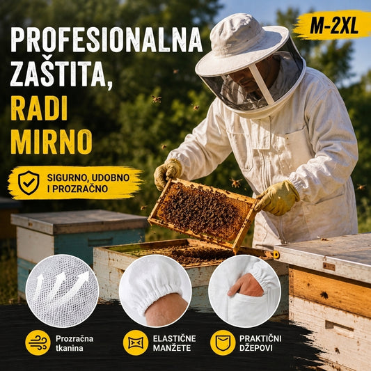 【M-2XL】🐝Pčelinji kombinezon izrađen od 3D pamučne mreže