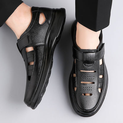 Zapatos de verano para hombre de piel auténtica: ¡extremadamente transpirables y cómodos para caminar!👞🌬️