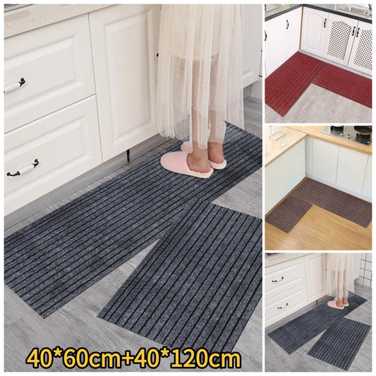 💥👍💦【Plačilo ob dostavi】(40*60cm + 40*120cm) Nedrseča kuhinjska podloga, s protizdrsnimi črtami, vpojna in olje vpijajoča