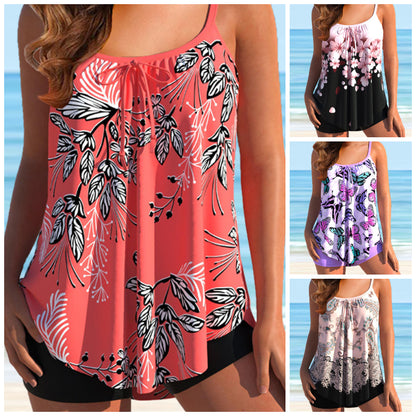 🌴🌴 🌈【50% zniżki na ofertę specjalną】🌈🌴✨ Nowy dwuczęściowy zestaw bikini z nadrukiem w dużym rozmiarze