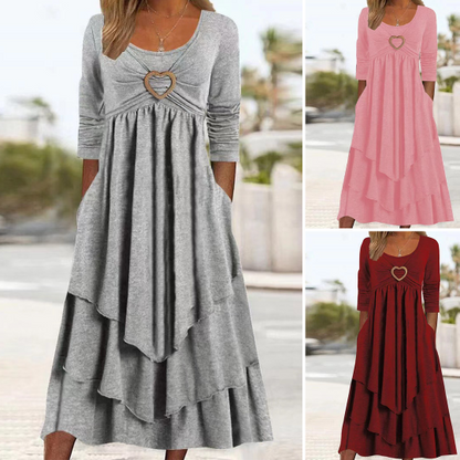 【S-4XL】2026 Nuevo vestido de lino de algodón simple de otoño para mujer, tela cómoda y transpirable