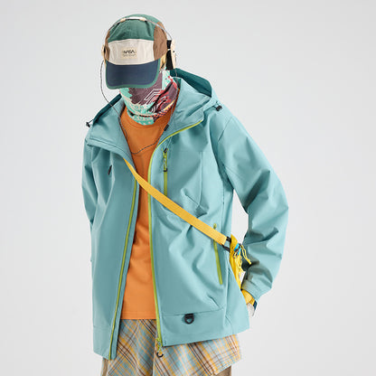 🔥【Jesienny nowy styl】【S-3XL】🍁Wodoodporna sportowa kurtka z kapturem, unisexowa odzież górska