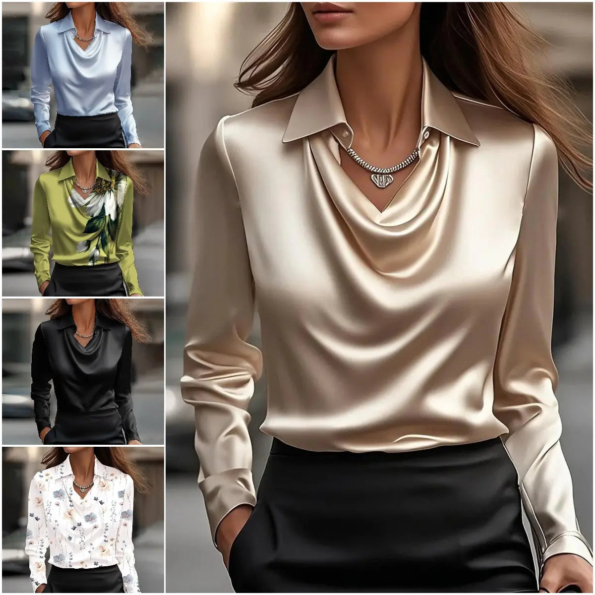 🔥🍁【Jesenný nový prírastok】【S-3XL】🌷Nová jednoduchá a elegantná dámska blúzka