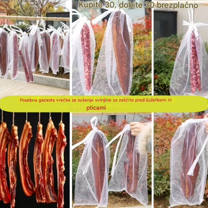 🐷🐮🍖【Plačilo ob dostavi】🍖【20/40/60 kosov】Posebna gaza za sušenje svinjine, ki preprečuje vdor žuželk in ptic.