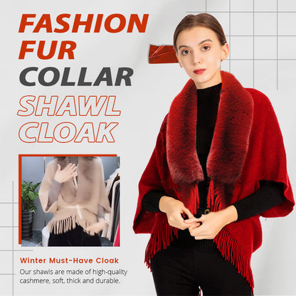 🔥🔥 Cardigan tricotat cald, cu șal, guler de blană, 2025