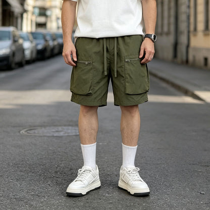 🔥🌴【M-4XL】Nuevos pantalones cortos deportivos casuales de secado rápido para hombre, de seda helada, ideales para el verano