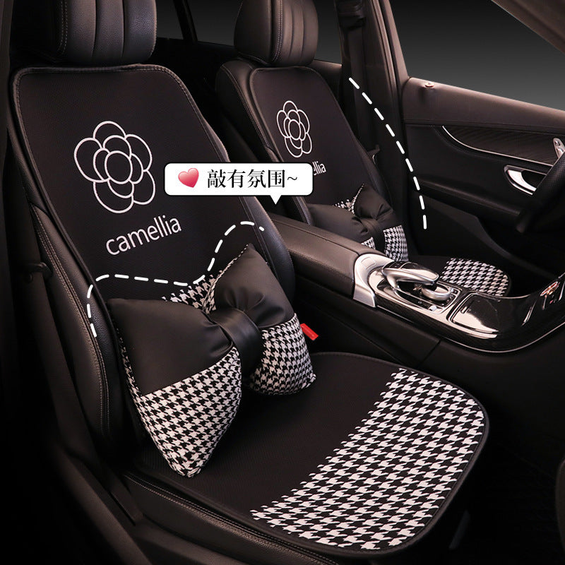 🚗🌸Oddychająca jedwabna poduszka samochodowa Camellia Ice Silk