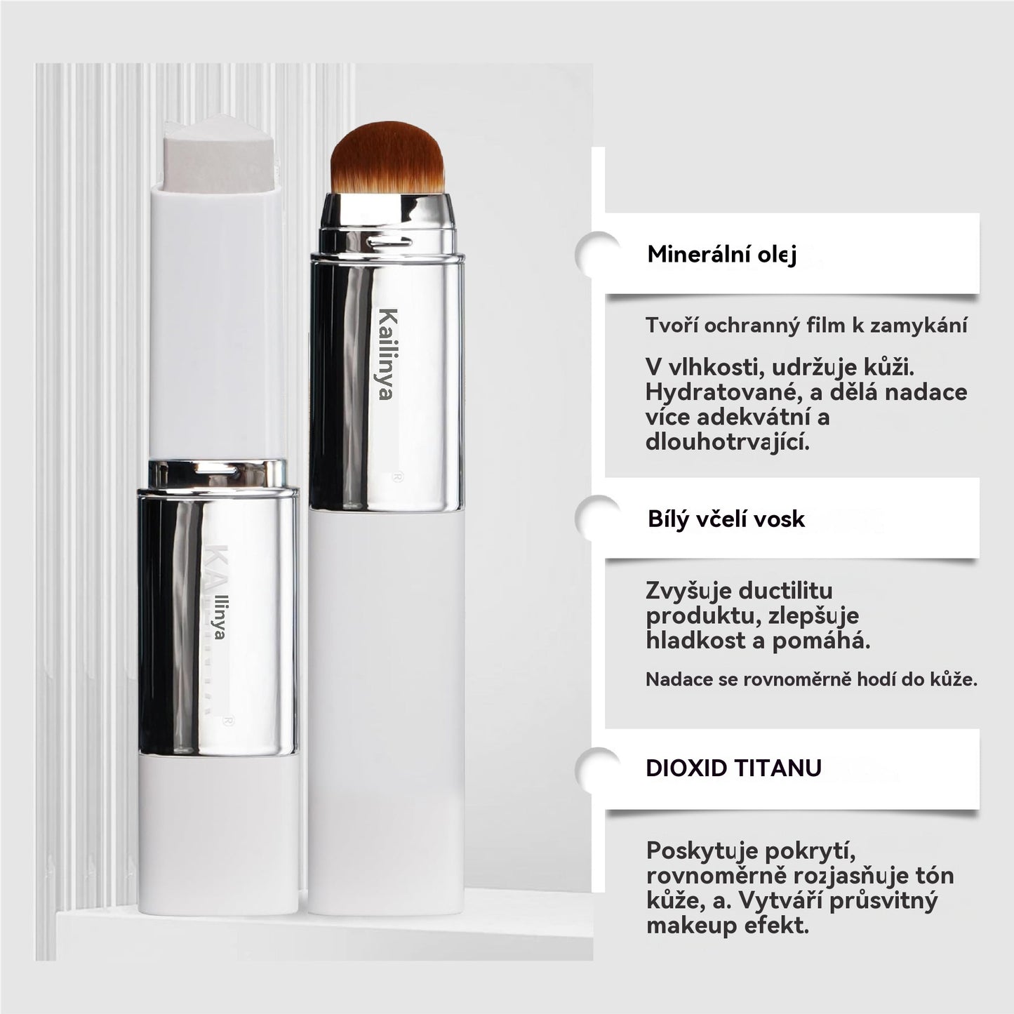 💕🔥【Kupte jeden, druhý dostanete zdarma】🌟Korejská tyčinka na make-up, která mění barvu, bezchybná a dlouhotrvající, voděodolná a odolná vůči potu, oboustranná pro krycí/konturovací efekt