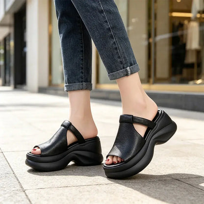 🔥🎉【50% de descuento✨】【Tallas 35-40】👡Nuevas sandalias de plataforma de moda de verano para mujer (tacón de 6 cm)