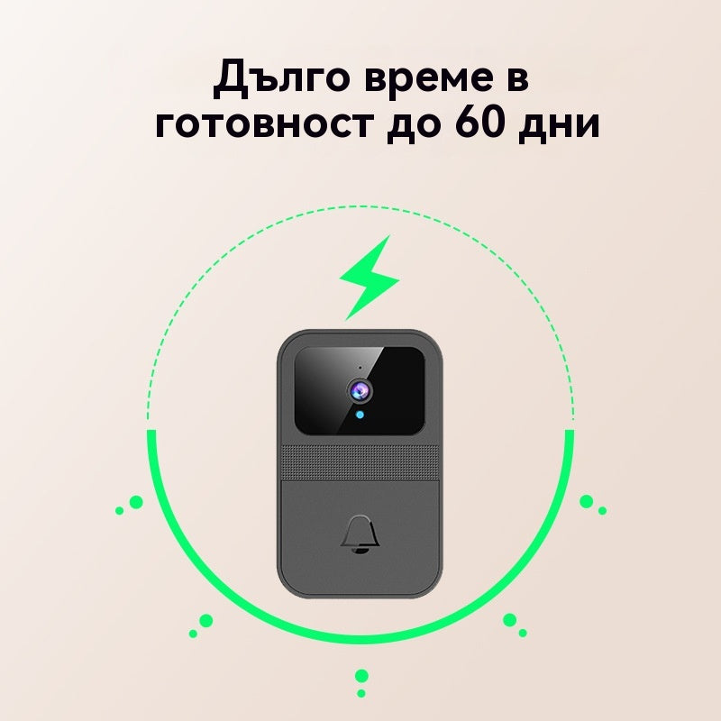 🏠📹Безжична камера за врата📱🔥1080P HD, широкоъгълен обектив 170°, 4.3-инчов екран, водоустойчивост IPX65, подходяща за употреба на открито, функция за нощно виждане