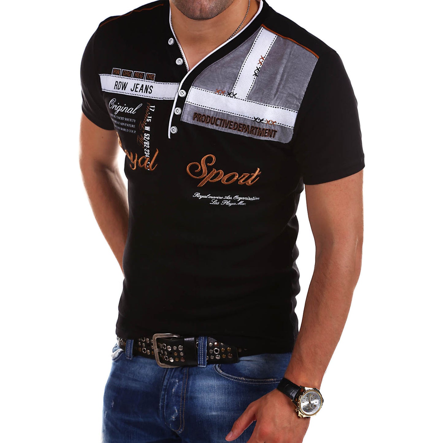 🔥【S-4XL】, Lekka męska koszula z krótkim rękawem i dekoltem w serek, Nowość Lato 2025