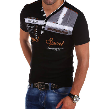 🔥✨【S-4XL】2025 lato nowy cienki oddychający męski casualowy dekolt w serek krótki rękaw