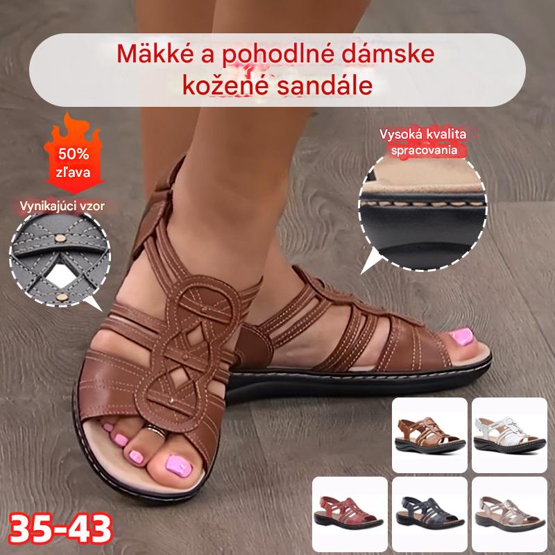 😍【Časovo obmedzená zľava】【35-43】Mäkké a pohodlné dámske kožené sandále