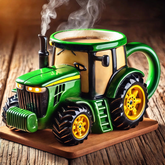 🍺🚛🚛Retro filiżanka do kawy w kształcie traktora rolniczego