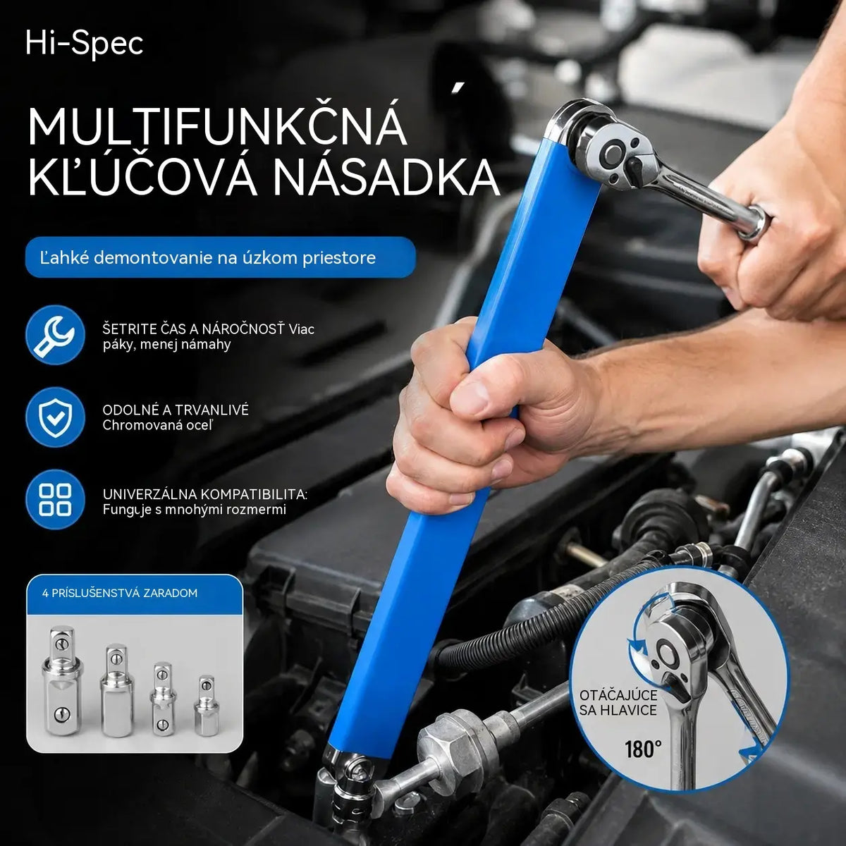 🔥🔧【5-dielna sada】Multifunkčný výsuvný nastaviteľný kľúč – obojsmerný dizajn, bez námahy a jednoduché použitie