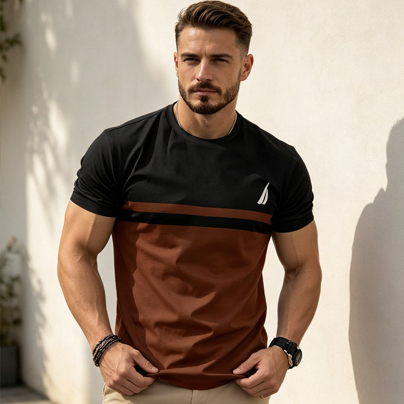 【S-4XL】👕Camiseta de hombre elegante y sencilla a la moda—adecuada para ir al trabajo, practicar deportes y para uso casual.