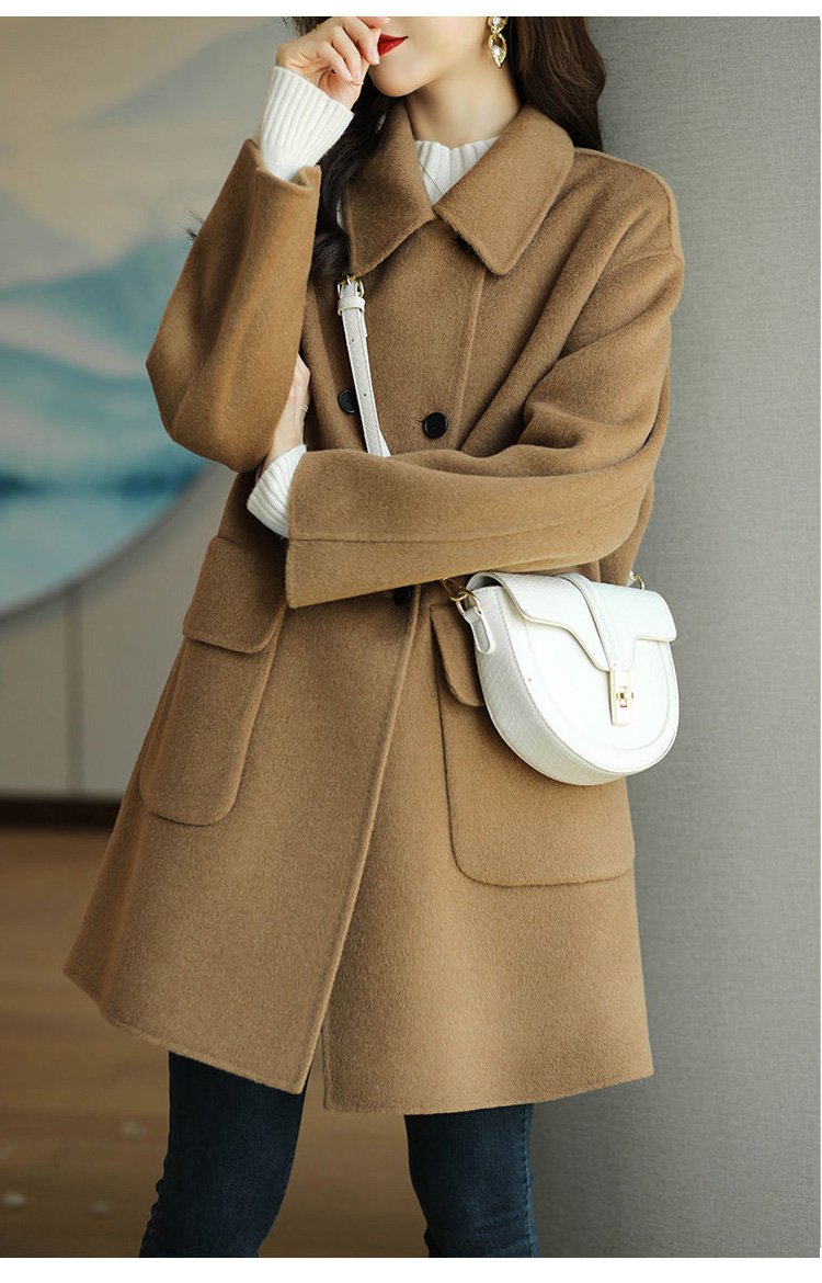 🎁Nowość🔥🔥2025 Nowa kurtka kaszmirowa wysokiej jakości z podwójną warstwą na jesień i zimę