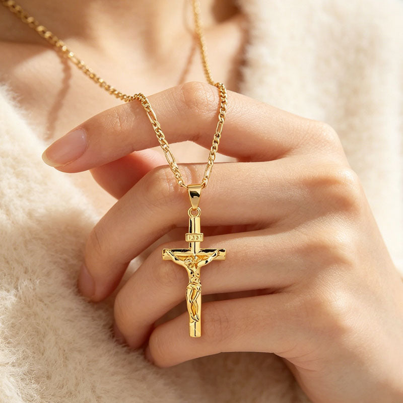 ✝️✨【-50% hoy】✝️Collar cruz colgante de aleación estilo clavícula