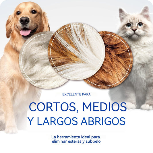 【Compra 1 y lleva 1 + 50% off】🐾 Herramienta profesional para eliminar el pelo muerto de perros y gatos: suave, eficaz y un hogar libre de pelo ✨💖