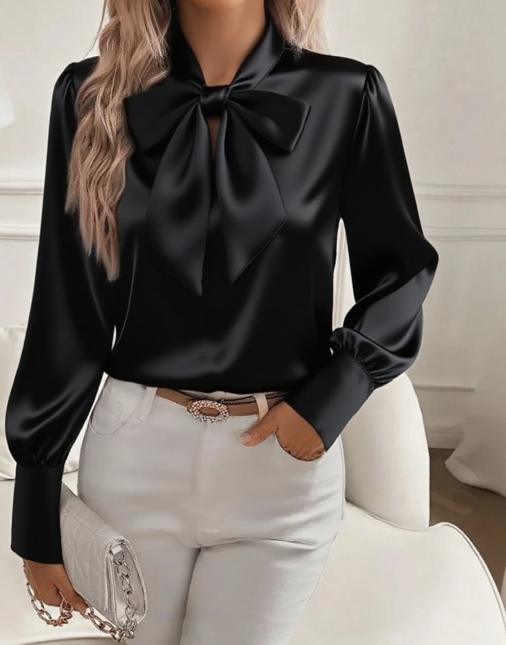 🔥🎉【50% отстъпка✨】✨🌷Нова модна и елегантна дамска копринена риза, ограничена по време оферта🔥