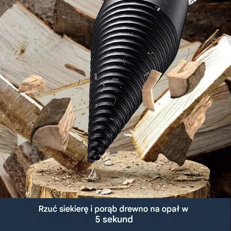 【Kupi 1, dobiješ 1 gratis】【Svrdlo za cijepanje drva promjera 50 mm + 3 adaptera različitih dimenzija】 Električno svrdlo za cijepanje drva od ojačanog čelika, čvrsto i izdržljivo, štedi snagu i povećava učinkovitost