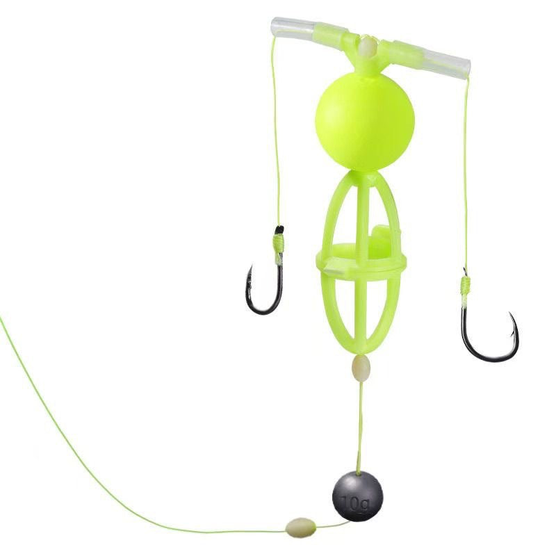 🔥【10 szt.】Klatka na przynętę z podwójnym haczykiem, specjalizująca się w łowieniu dużych ryb