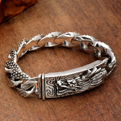 🐉✨【Pago contra entrega】Pulsera de personalidad dominante para hombre, pulsera de dragón retro.