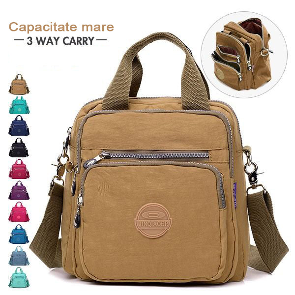 ✨👜【Modna i uniwersalna】Torba z podwójnym zamkiem błyskawicznym, torebka i torba na ramię