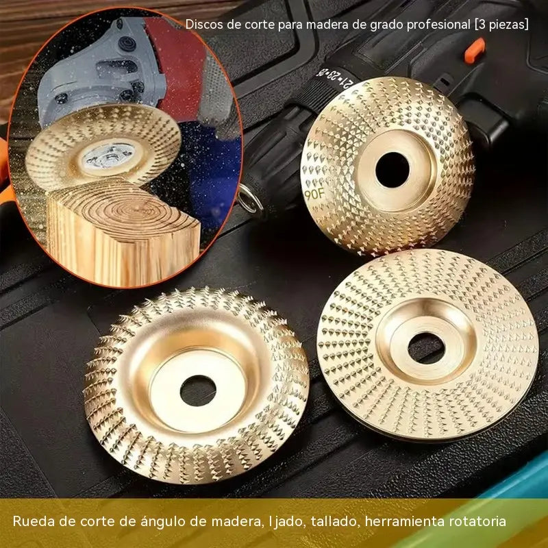 ⚙️🧰【3 piezas】 Disco multifuncional para dar forma a la lijadora angular para madera ✅️Pago contra entrega