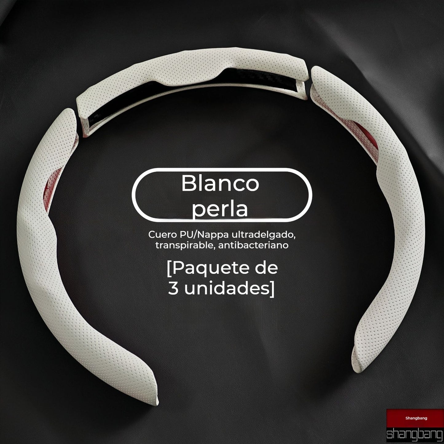 🚗Kožený volant do auta, vhodný pro všechna roční období, protiskluzový, savý a odolný proti opotřebení.