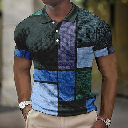 💥👕【Novo u vrućoj prodaji】【S-5XL】Muška ležerna polo majica s geometrijskim uzorkom 2026