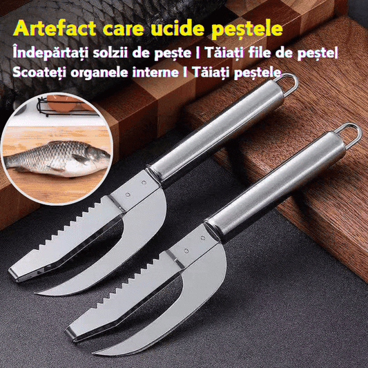 🍲🐟【Kup jeden, drugi gratis】🐟Wielofunkcyjny nóż ze stali nierdzewnej do skutecznego skrobania łusek ryb