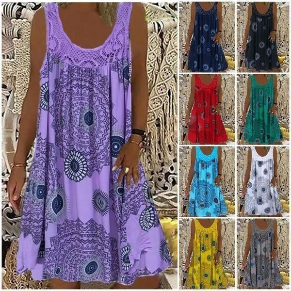 💋👗【40-120 kg】Vestido sin mangas ni tirantes, corte holgado, tallas grandes disponibles ✅️Pago contra entrega