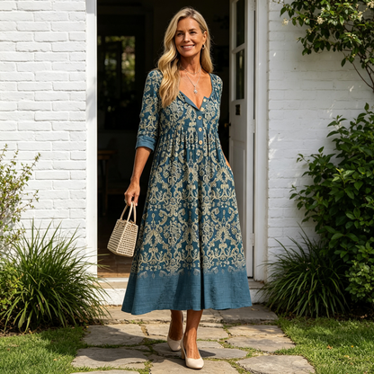 🎀【Posebna ponuda】【S-5XL】👗Elegantna midi haljina - kombinira stil i udobnost, prikladna za sve prigode