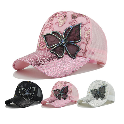 🎁✨🧢 Gorra de béisbol con lentejuelas y pedrería | Brillante y ajustable