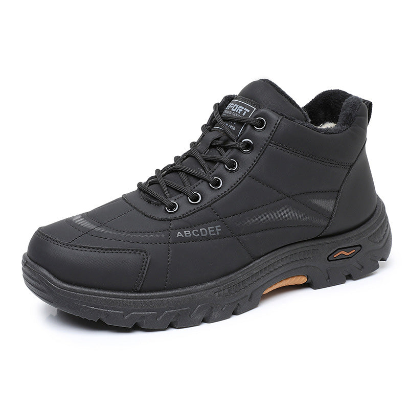 49% zniżki – Męskie zimowe, ciepłe buty polarowe z grubą, antypoślizgową podeszwą