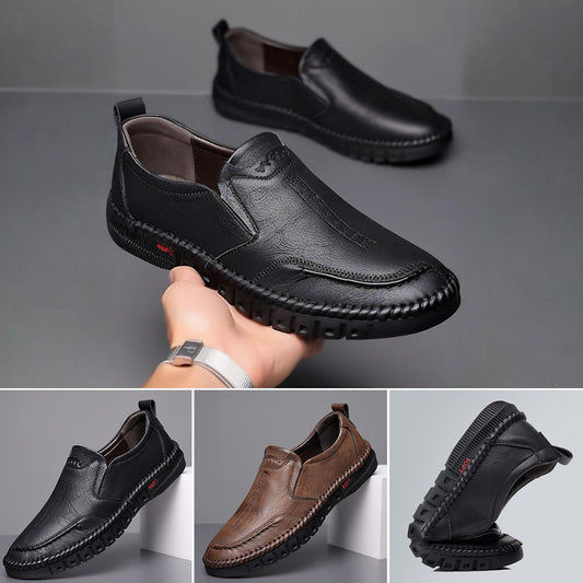👞Ограничена промоция 50%【39-44】Мъжки спортни обувки 2025, изработени от естествена кожа, с меко ходило, против хлъзгане и дишащи