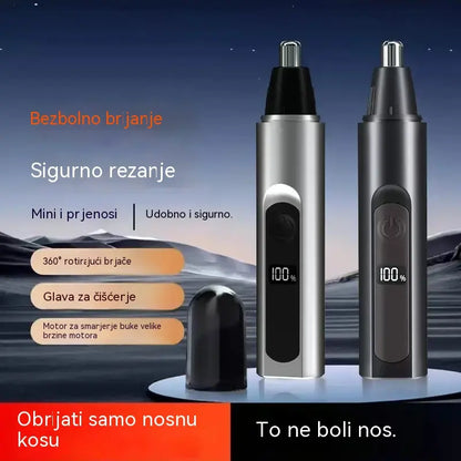 Profesionalni trimer za nos i uši s LED zaslonom, bezbolni putni pokloni za