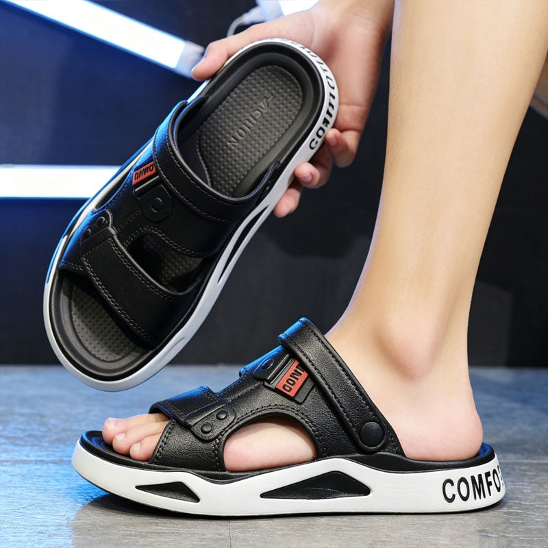 【50% de descuento por tiempo limitado】Nuevas sandalias de playa para hombre 2026, antiolor, ideales también para conducir y uso casual.