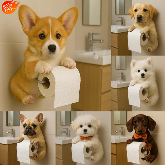 🐕Uroczy uchwyt na papier toaletowy z motywem szczeniaka