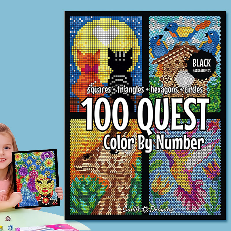 50% ZĽAVA🎄🎨 100 QUEST Omaľovánka podľa čísel