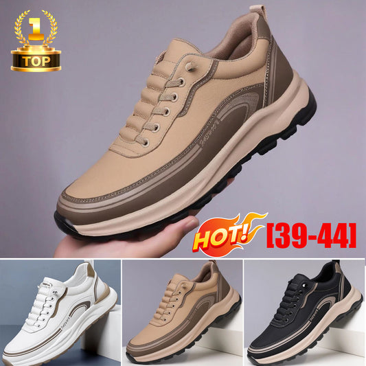 🔥【Καλοκαιρινές εκπτώσεις】🔥【Μέγεθος 39-45】Ανδρικά δερμάτινα αθλητικά παπούτσια, μαλακή σόλα, άνετα
